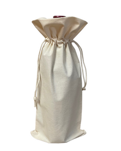 TBF Premium Cotton Wine Bags - Single Bottle - WB147: Natural