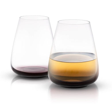 Black Swan Stemless White Wine Glasses, Set of 4