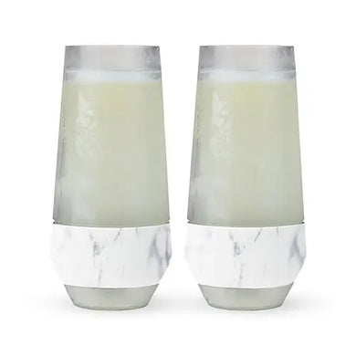 Champagne FREEZE™ Cooling Cups (set of 2) in Marble