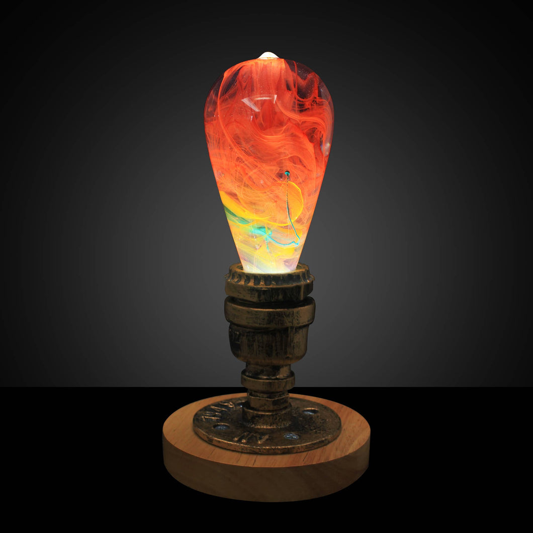 Nebula Lamp - Bulb and Vintage Round Base