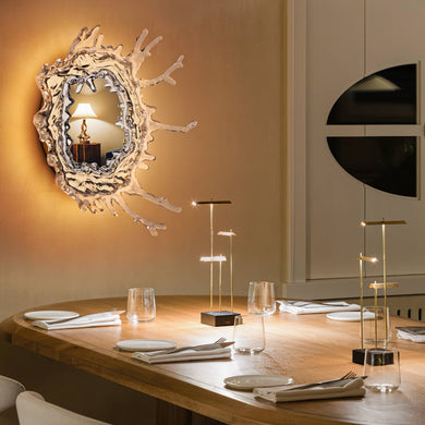 Backlit Water Splash Mirror: Large