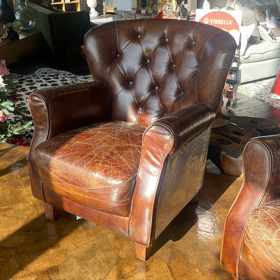 Brancaster top grain leather chair